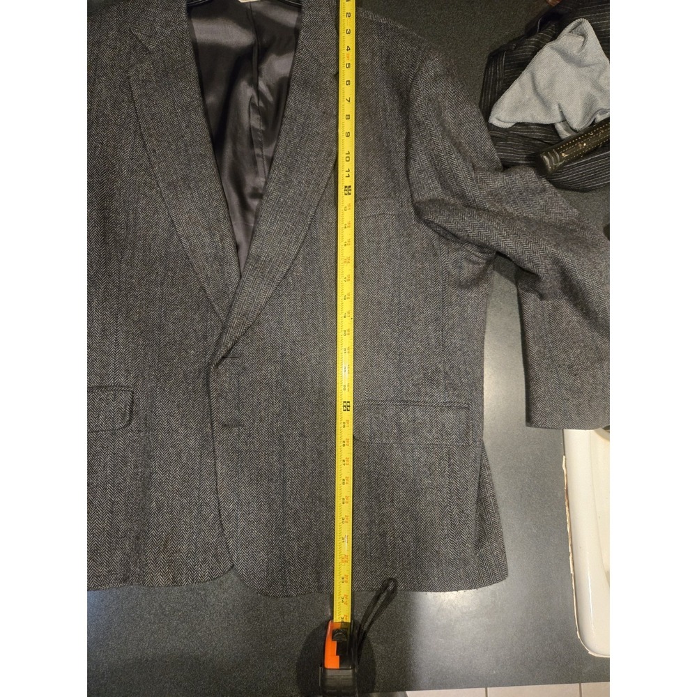 Vintage Charles Jourdan Monsieur Wool Blazer 50R Double Breasted Pinstripe USA - Picture 9 of 10